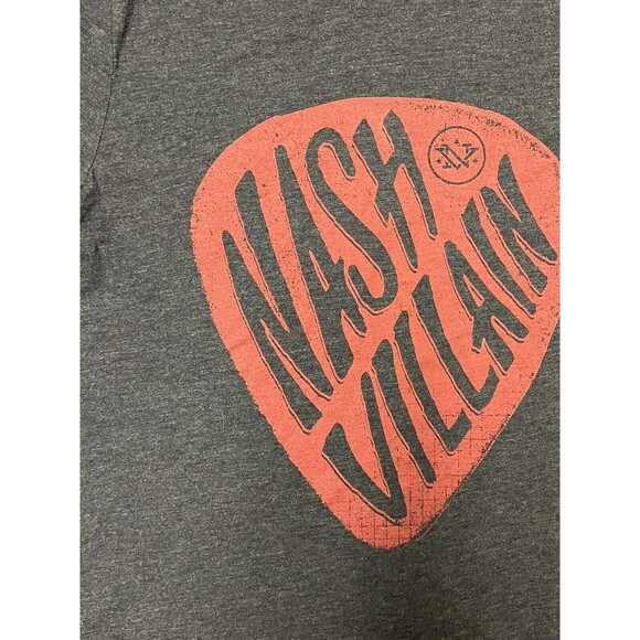 Nash Villain T-Shirt Heather Gray Short Sleeve Logo Stretch Crew Tee XS Rare - Picture 3 of 4